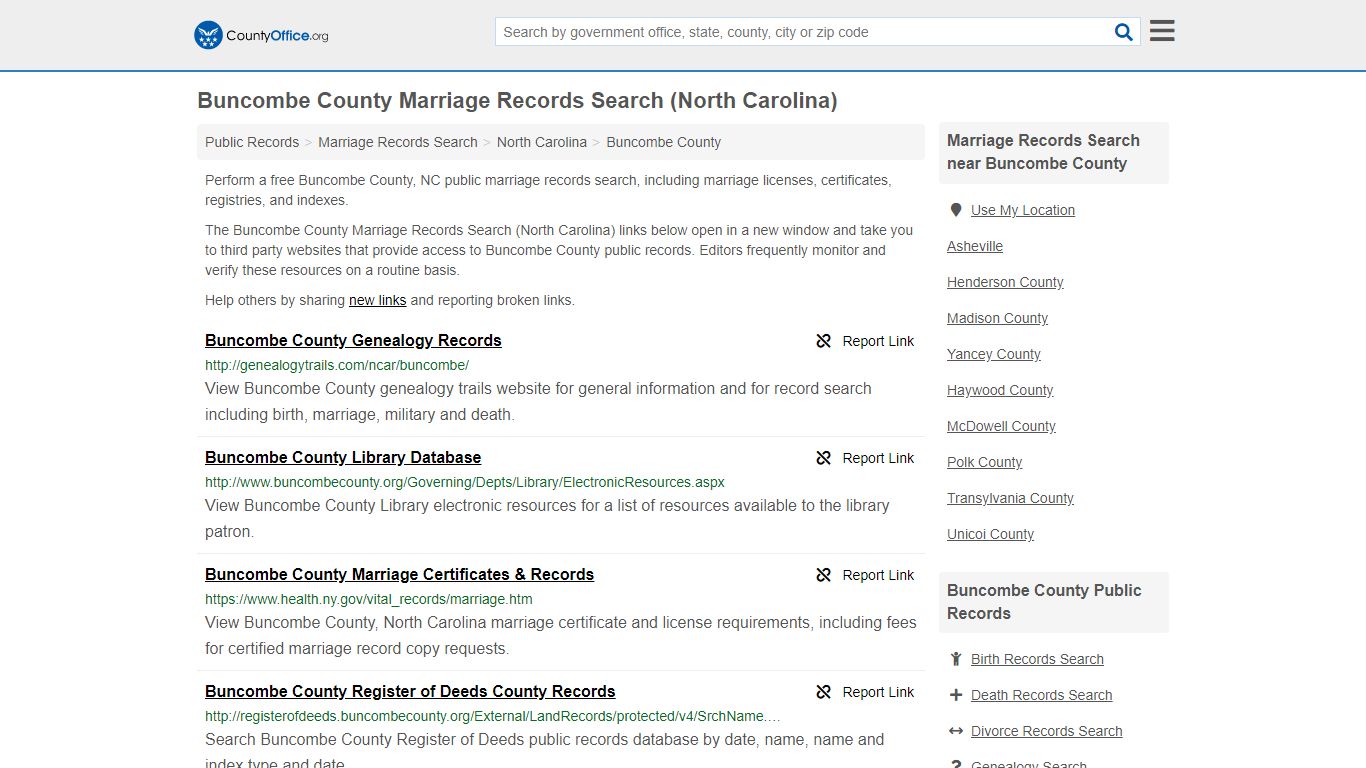 Marriage Records Search - Buncombe County, NC (Marriage ...